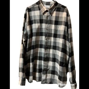 Saddlebred classic fit flannel shirt, black and grey. XXL Great condition.